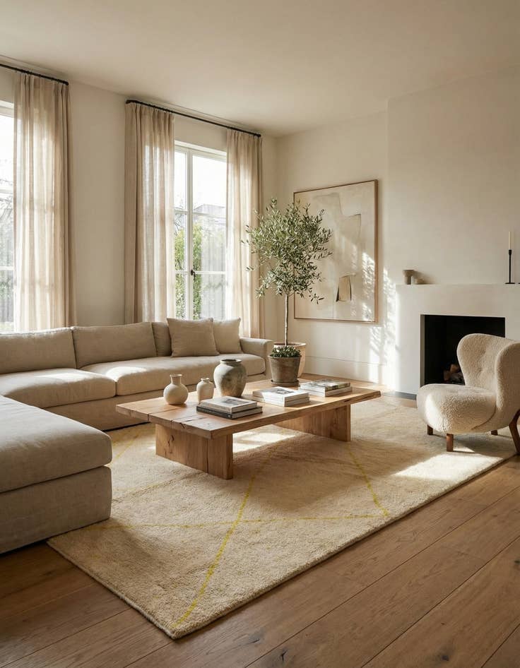 Detail image of  5' 7 x 7' 9  Hand Knotted Moroccan Wool Rug