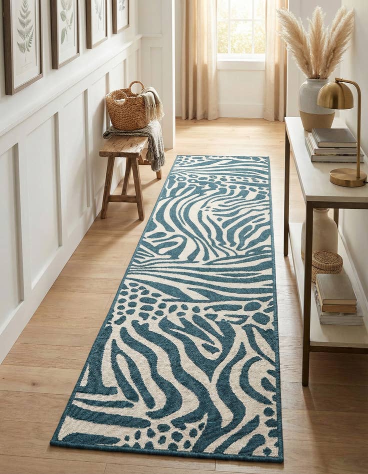 Detail image of 2' x 8'  Washable Safari Indoor / Outdoor Runner Rug