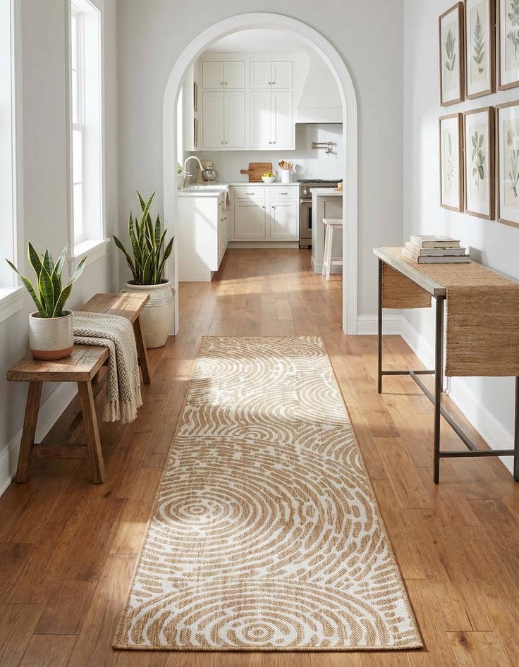 Detail image of  2' x 8'  Washable Modern Indoor / Outdoor Runner Rug