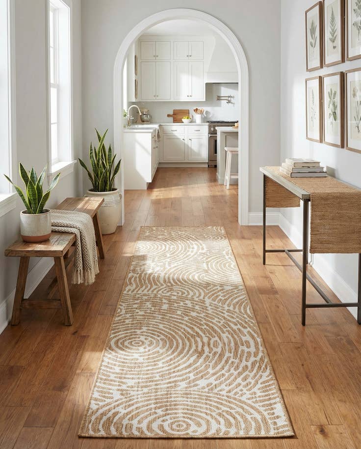 Detail image of 2' x 8' Easy-Clean Modern Indoor / Outdoor Runner Rug