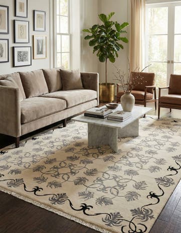 7' 10 x 9' 10 Hand Knotted Darya Wool Rug