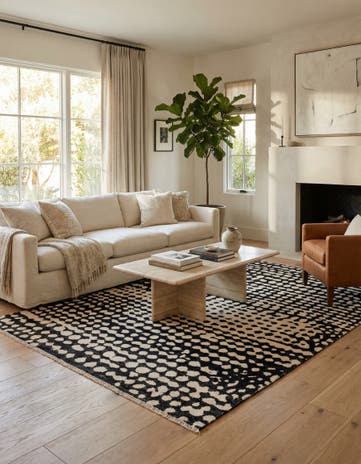 6' 4 x 10' 5 Hand Knotted Darya Wool Rug