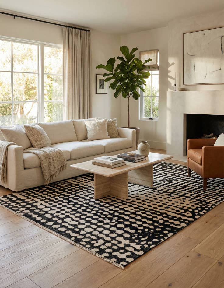 Detail image of 6' 4 x 10' 5  Hand Knotted Darya Wool Rug