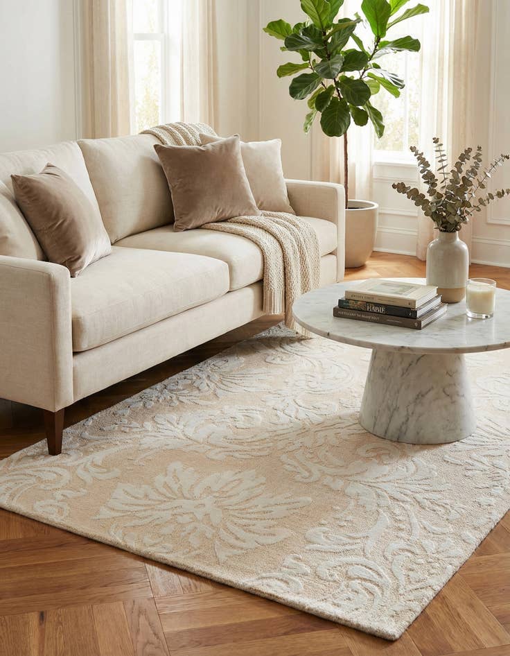 Detail image of  3' 1 x 4' 11  Hand Knotted Darya Wool Rug