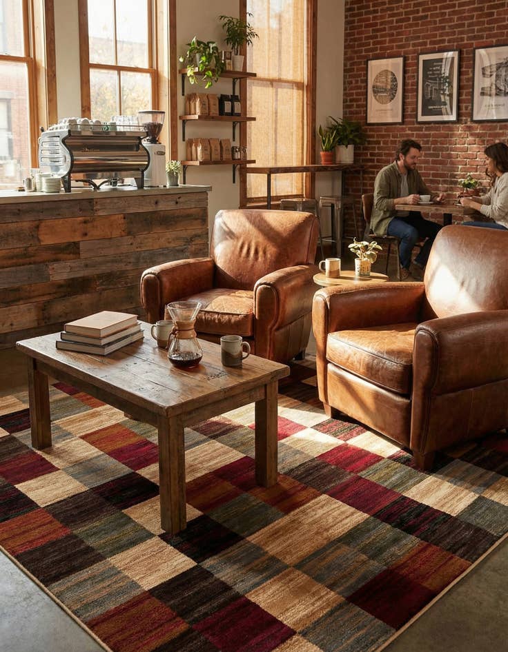 Detail image of 10' x 10' Coffee Shop Square Rug