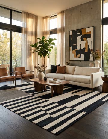 8' 7 x 9' 6 Hand Woven Kilim Modern Wool Rug
