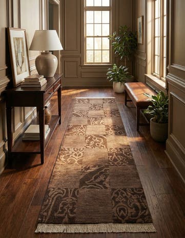 2' 9 x 10' 4 Hand Knotted Darya Wool Runner Rug