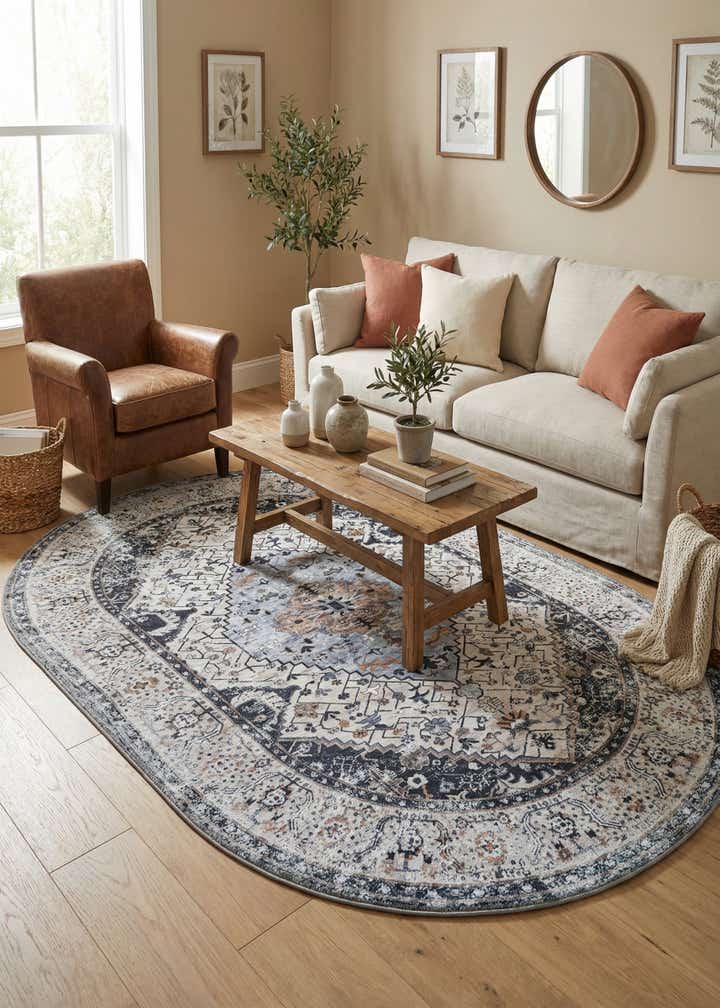 6' 1 x 9' Yara Oval Rug