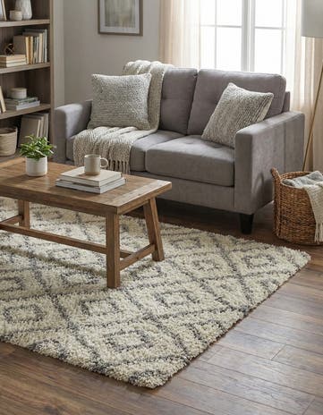 4' x 6' Lattice Shag Rug