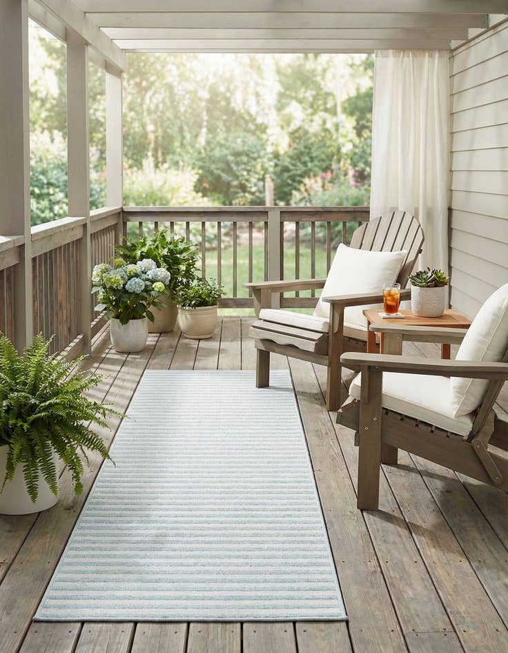 Detail image of 2' x 8'  Washable Sabrina Soto Indoor / Outdoor Runner Rug