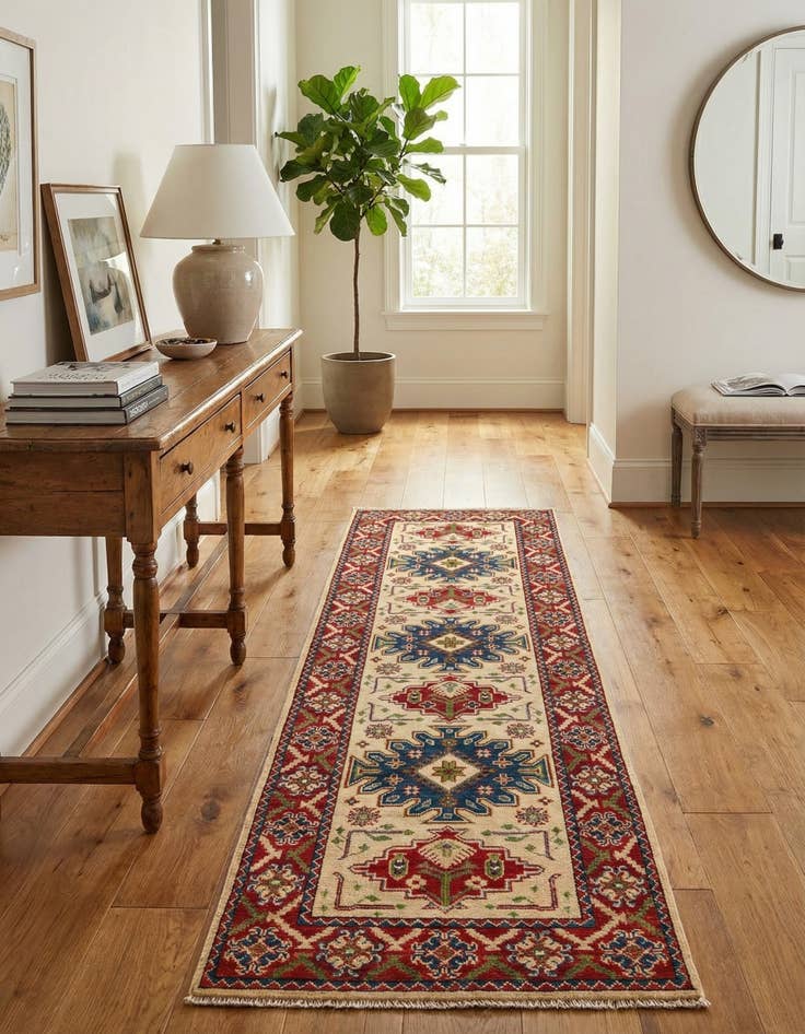 Detail image of 2' 10 x 9' 2  Hand Knotted Kazak Runner Rug