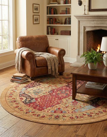 Tan Chelsea Round Rug