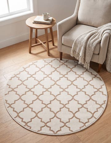 Jill Zarin White Uptown Lincoln Center Round Rug