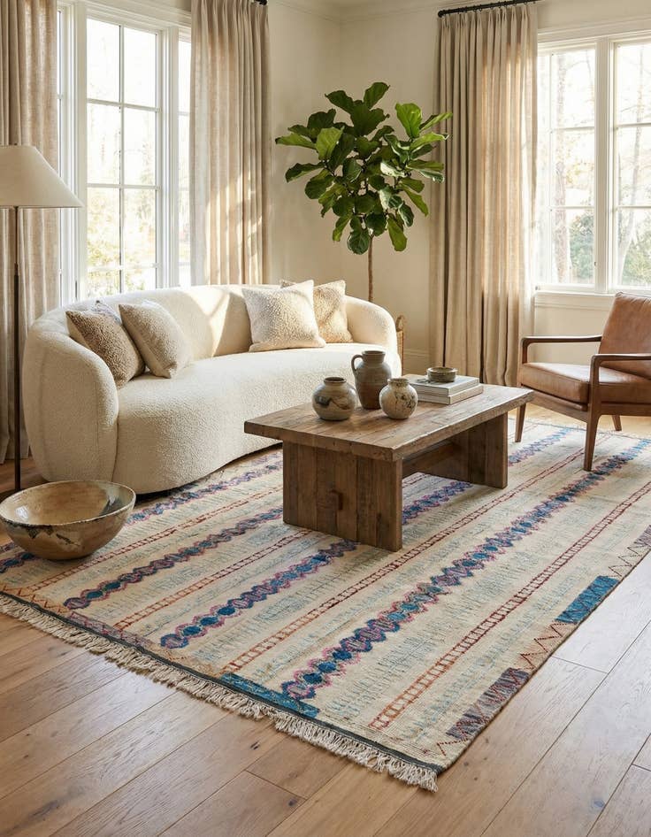 Detail image of 8' 2 x 10' 3  Hand Knotted Darya Wool Rug