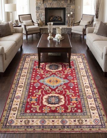 5' 1 x 6' 9 Hand Knotted Kazak Rug