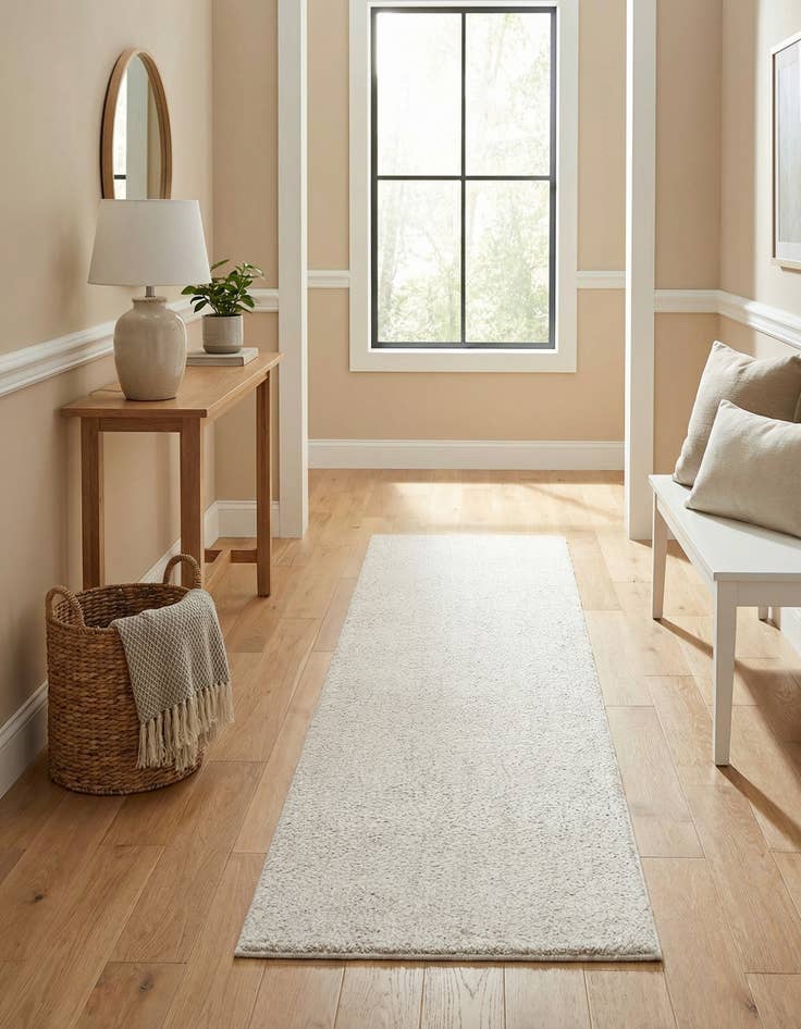 Detail image of 2' 2 x 8' Solid Frieze Runner Rug