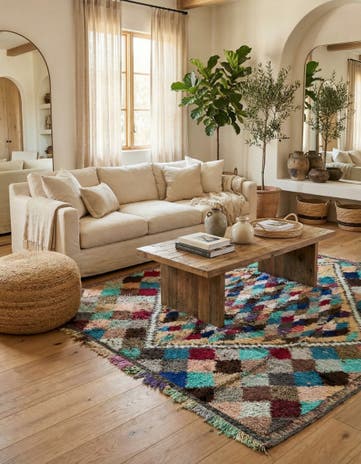 8' 3 x 10' 8 Hand Knotted Moroccan Wool Rug