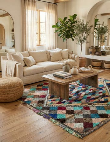 8' 3 x 10' 8 Hand Knotted Moroccan Wool Rug