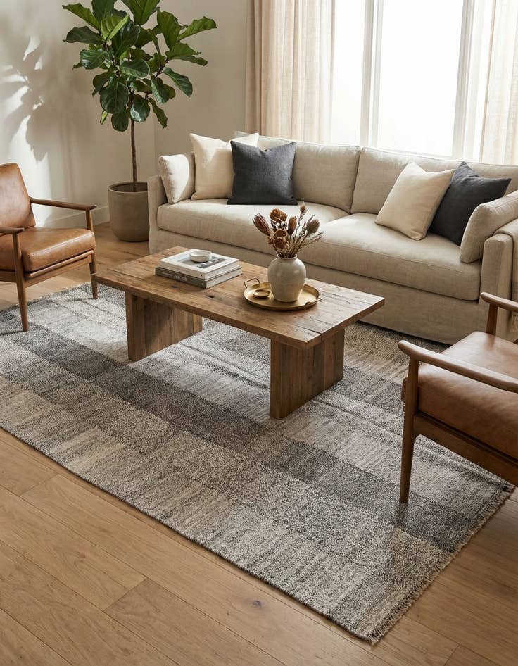 Detail image of 5' 10 x 7' 7  Hand Woven Kilim Modern Wool Rug