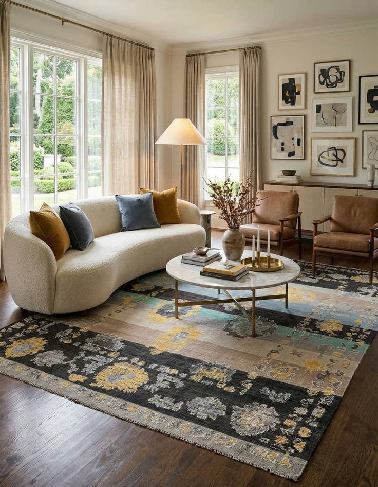 Detail image of 8' 2 x 10' 7  Hand Knotted Darya Wool Rug