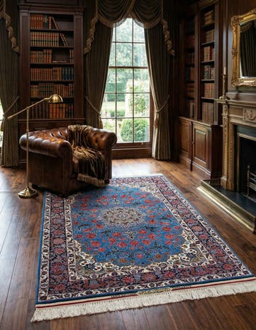 3' 9 x 5' 9 Hand Knotted Isfahan Persian Rug