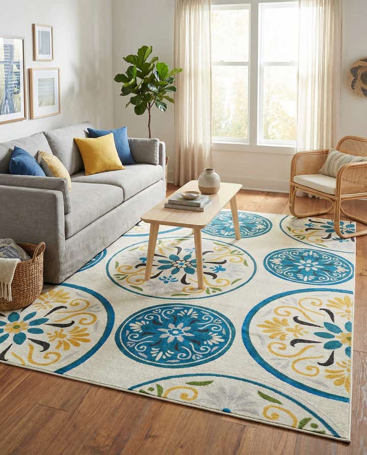 9' x 12' Easy-Clean Modern Indoor / Outdoor Rug