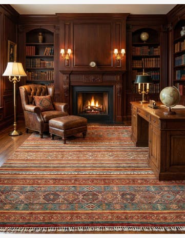 8' x 9' 10 Torkman Wool Rug