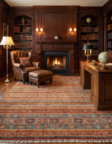 8' x 9' 10 Torkman Wool Rug