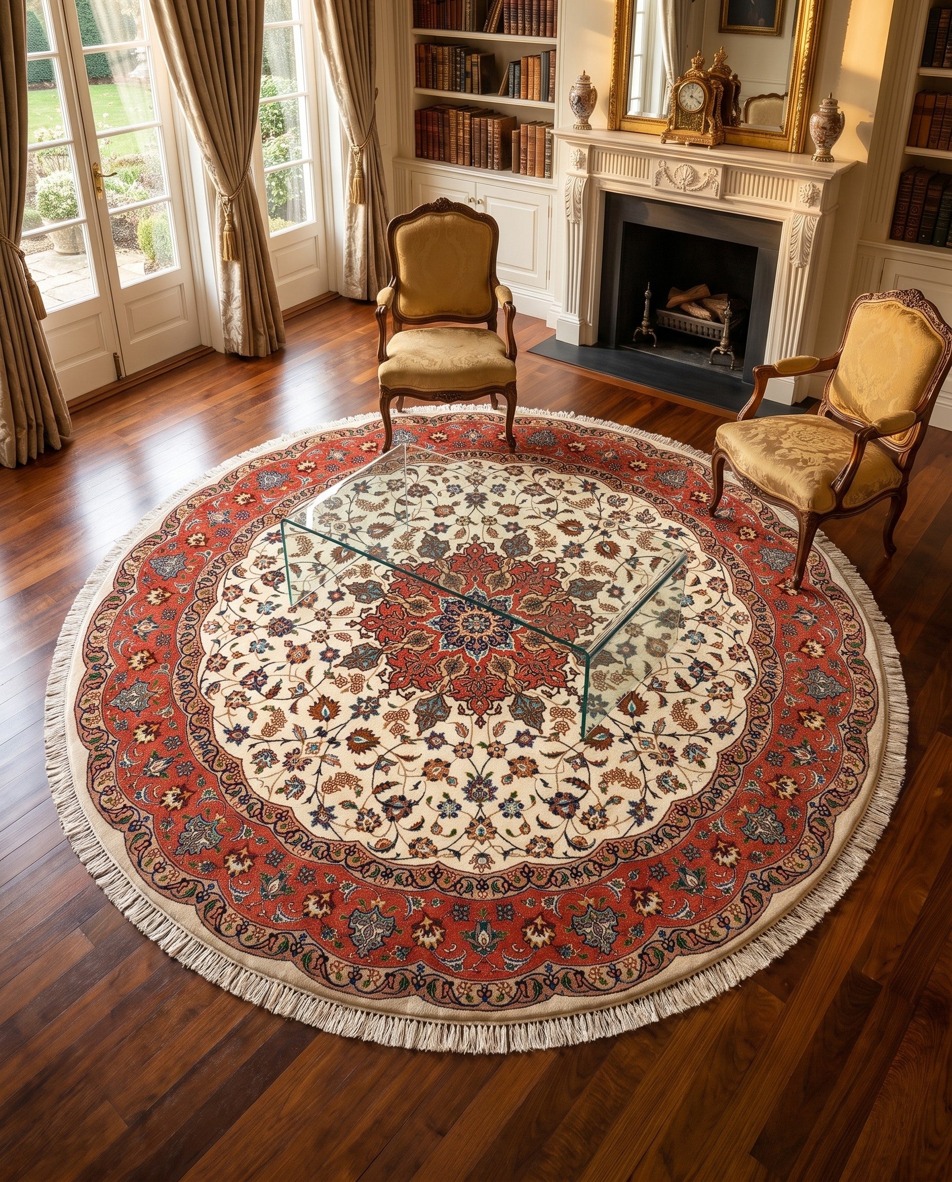 6' 7 x 6' 7 Tabriz Round Rug