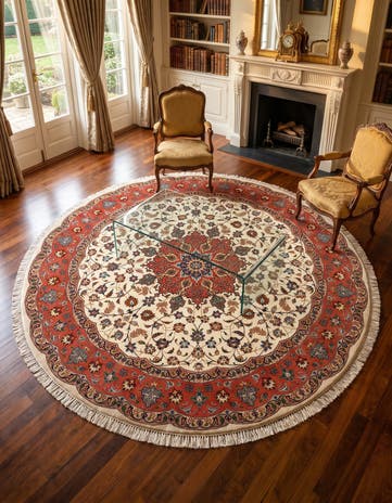 6' 7 x 6' 7 Tabriz Round Rug