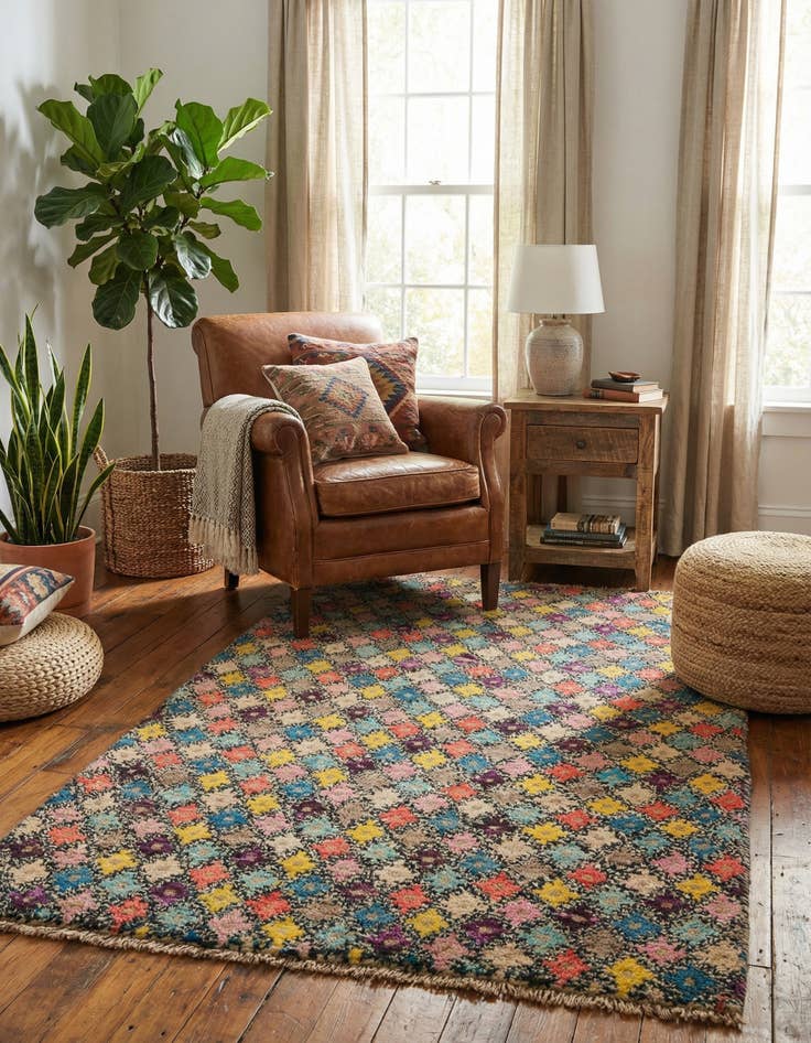 Detail image of  3' x 5'  Hand Knotted Balouch Wool Rug