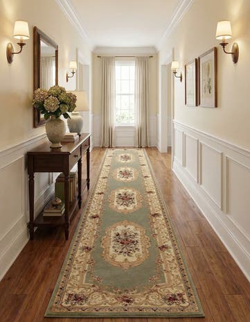 Green Chateau Runner Rug