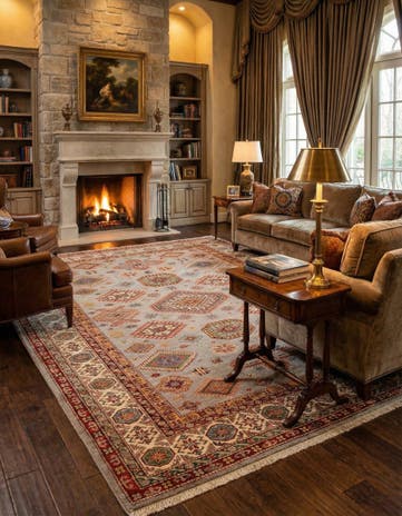 6' 10 x 9' 9 Kazak Wool Rug