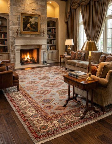 6' 10 x 9' 9 Kazak Wool Rug