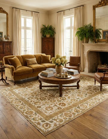 8' 10 x 11' 8 Hand Knotted Vintage Royal Persian Wool Rug