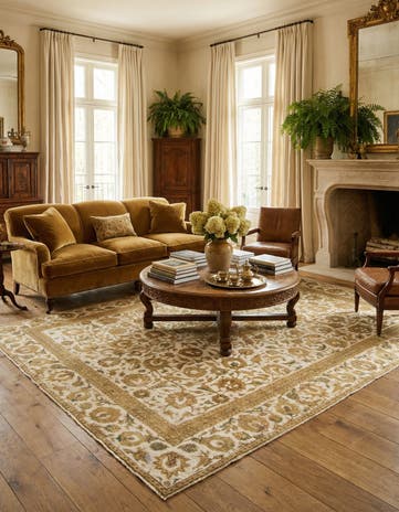 8' 10 x 11' 8 Hand Knotted Vintage Royal Persian Wool Rug