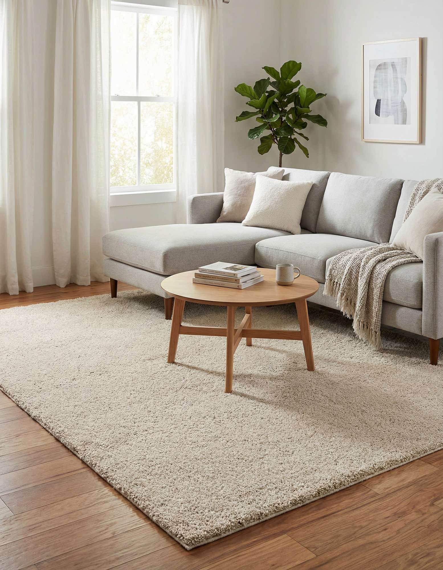 7' 10 x 10' Soft Solid Shag Rug