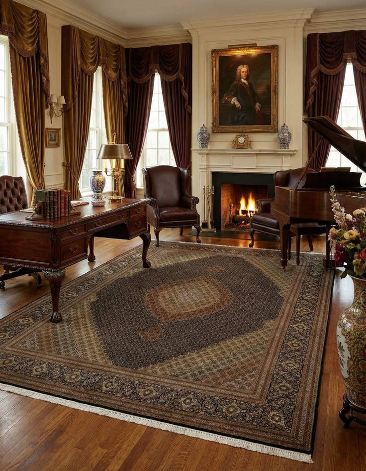 Detail image of 10' x 13' 6 Tabriz Mahi Rug