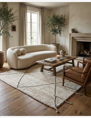 8' 1 x 9' 10 Hand Knotted Moroccan Wool Rug