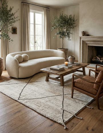 8' 1 x 9' 10 Hand Knotted Moroccan Wool Rug