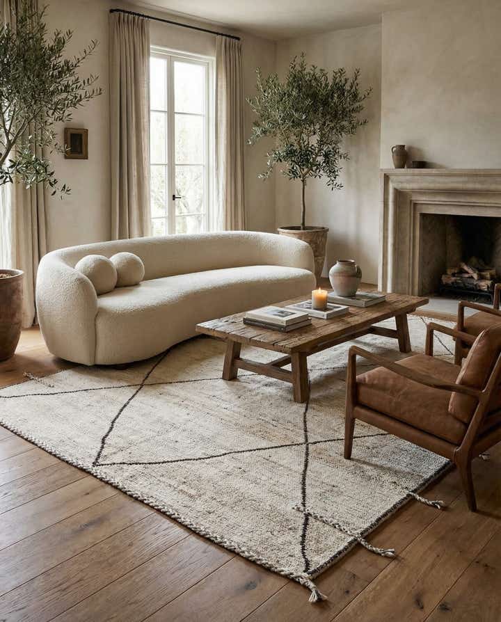 8' 1 x 9' 10 Hand Knotted Moroccan Wool Rug