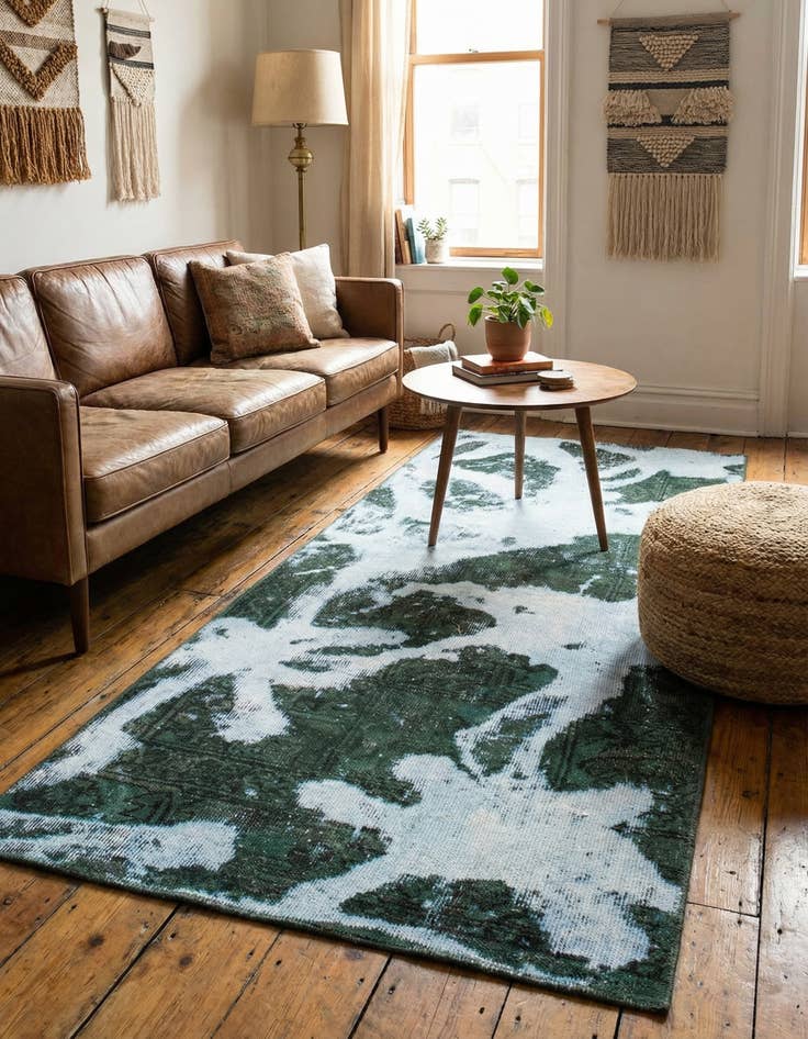 Detail image of 2' 7 x 6'  Hand Knotted Ultra Vintage Persian Wool Runner Rug