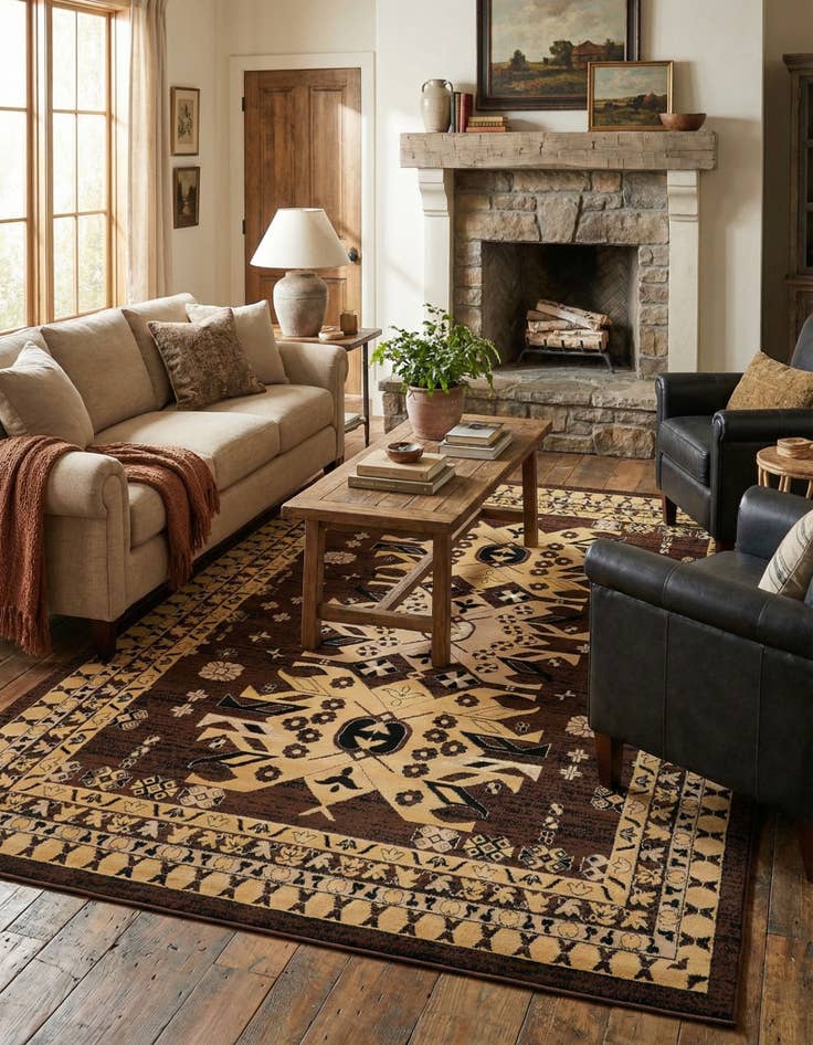 Detail image of  7' x 10' Heris Rug