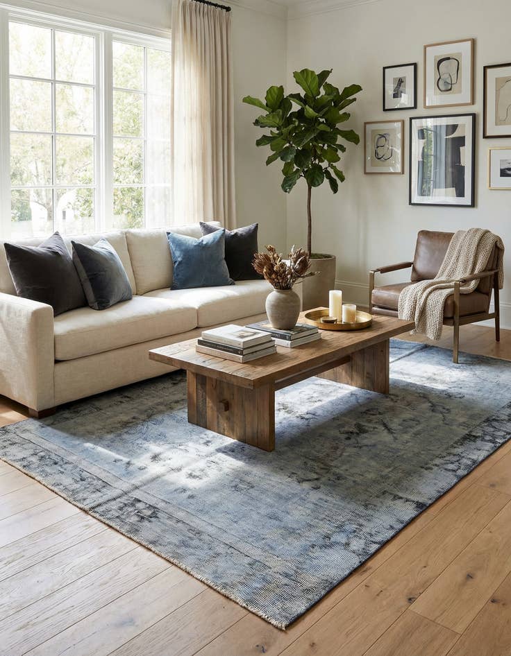 Detail image of 5' 4 x 8' 7  Hand Knotted Ultra Vintage Persian Wool Rug