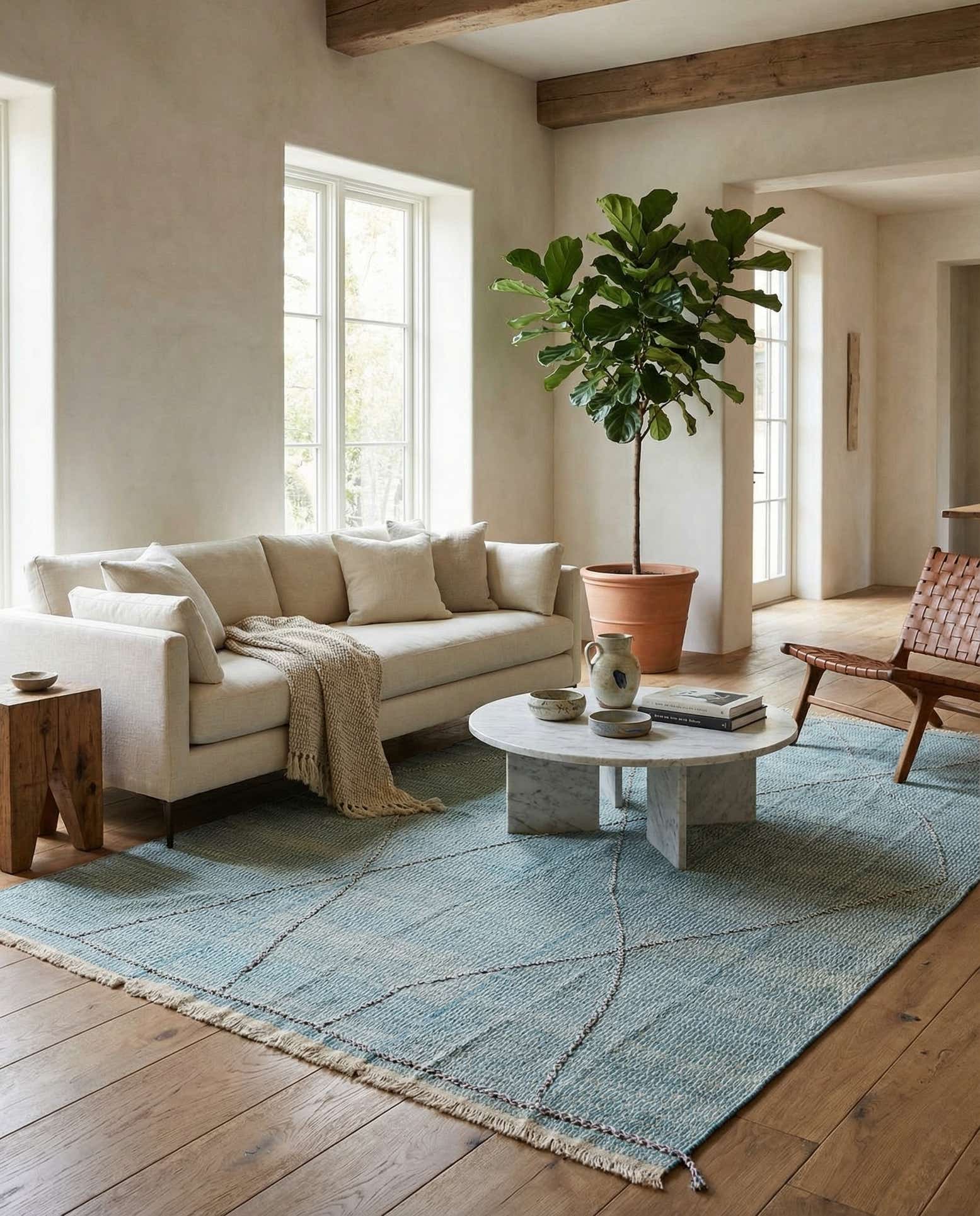 9' 10 x 14' 10 Hand Knotted Moroccan Wool Rug
