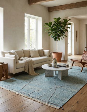 9' 10 x 14' 10 Hand Knotted Moroccan Wool Rug