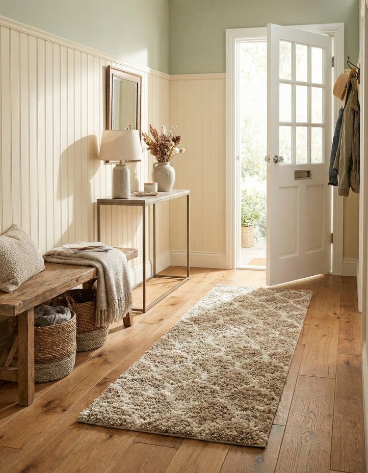 2' x 7' Lattice Shag Runner Rug