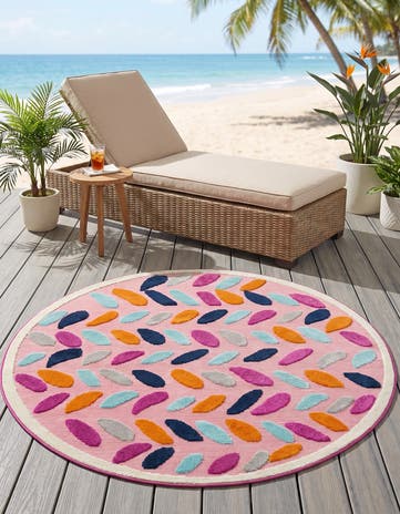 Pink Fácil de limpiar Aruba Alfombra Comprar todos los estilos redondo