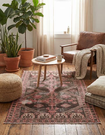 3' 8 x 6' 7 Hand Knotted Ultra Vintage Persian Wool Rug