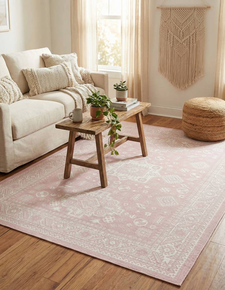 Detail image of 7' 10 x 11'  Washable Aztec Indoor / Outdoor Rug